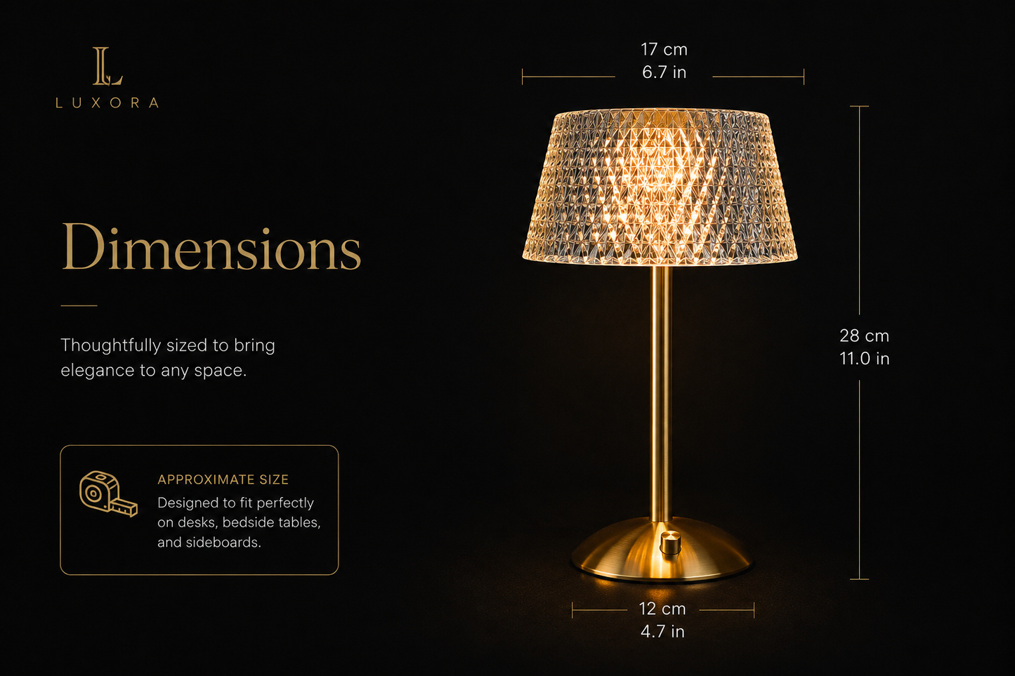 Luxora Crystal Prism™ | Premium Crystal Table Lamp