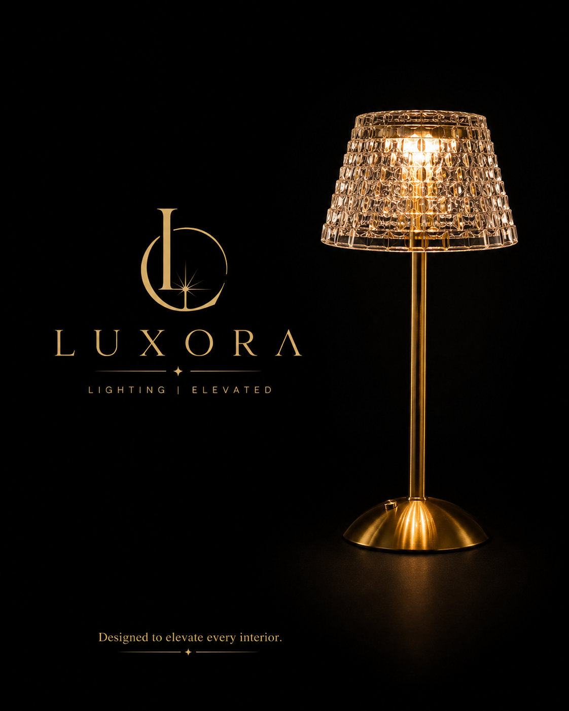 Luxora Halo Glass™ | Premium Glass Table Lamp