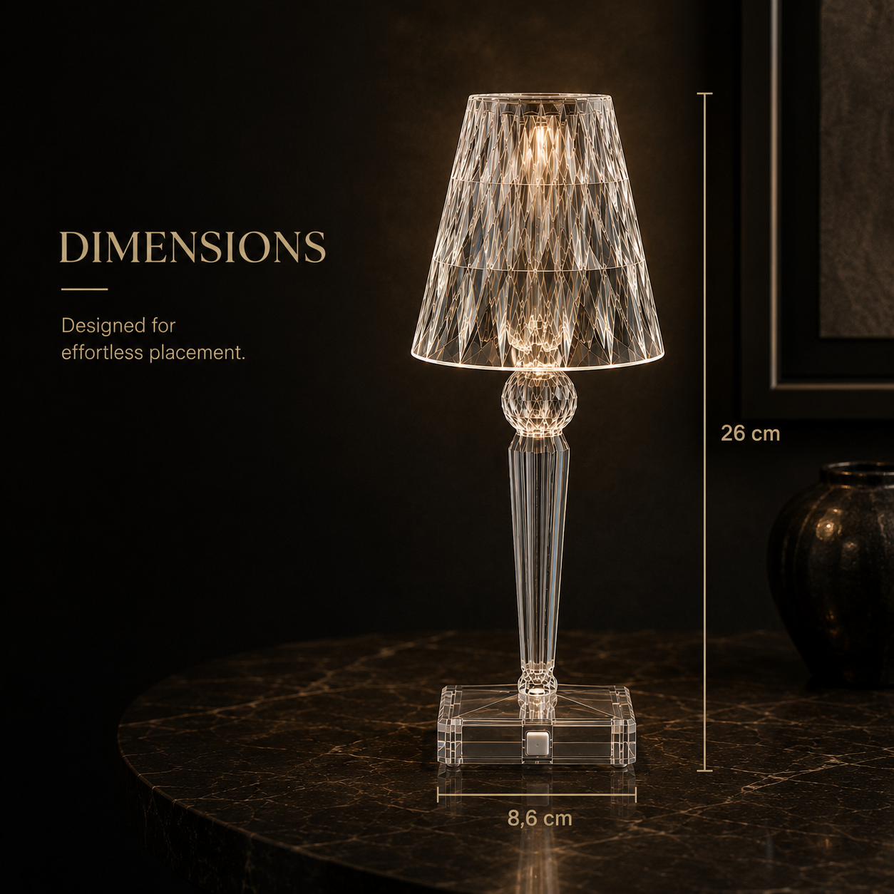 Luxora Prism Aura™ | Rechargeable Crystal Lamp
