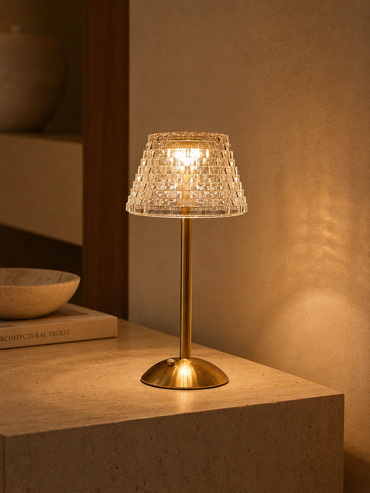 Luxora Halo Glass™ | Glass Table Lamp