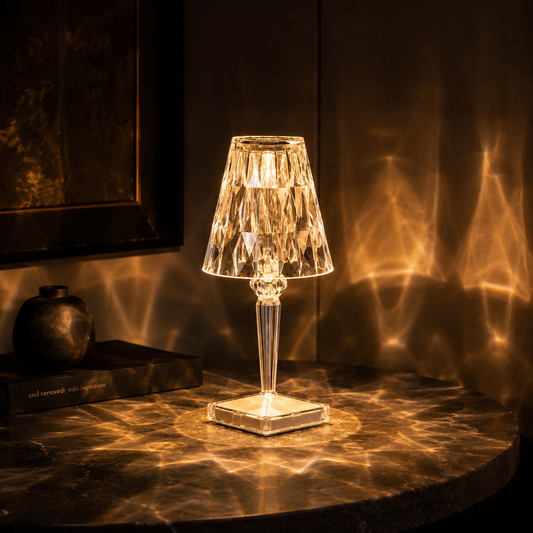 Luxora Prism Aura™ | Crystal Table Lamp