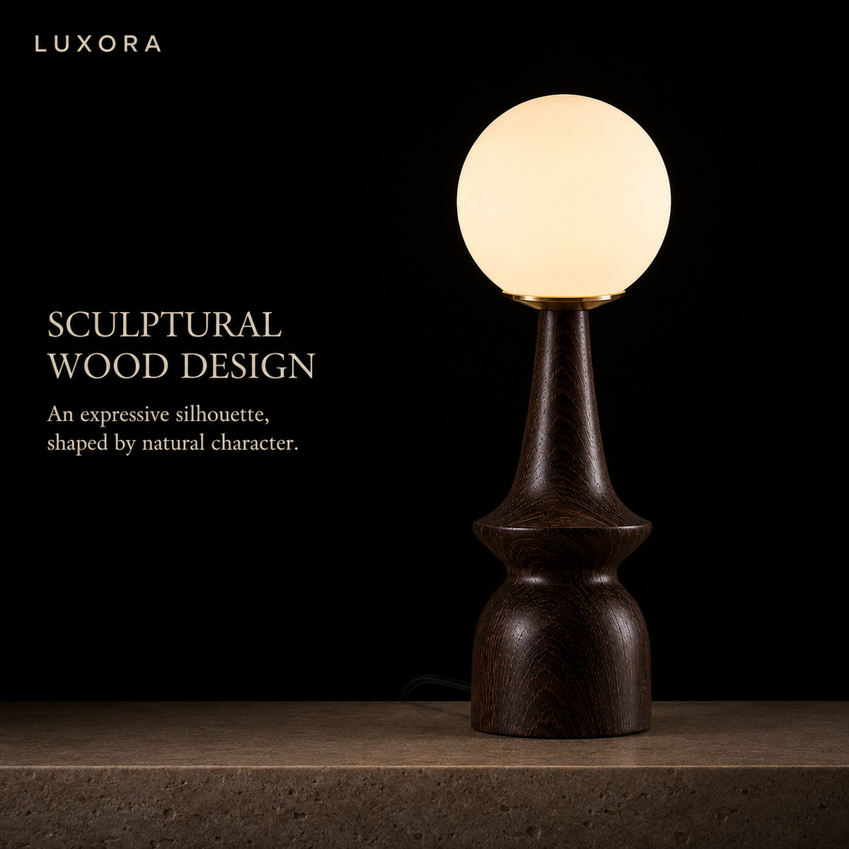 Luxoa Elowen™ | Sculptural Wood Table Lamp