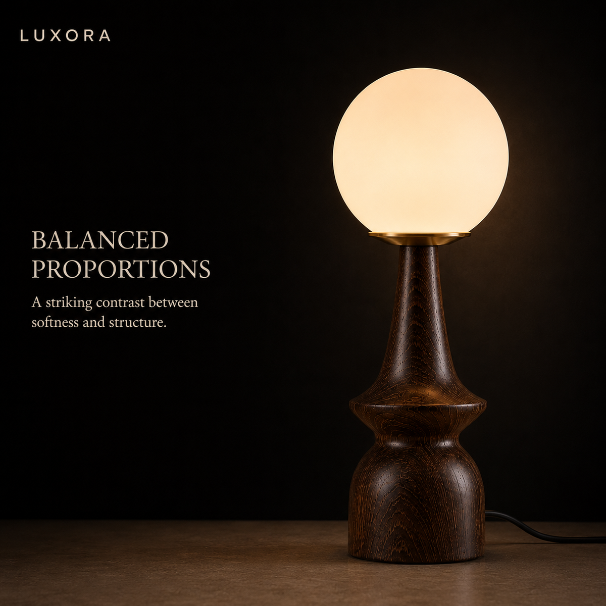 Luxoa Elowen™ | Sculptural Wood Table Lamp