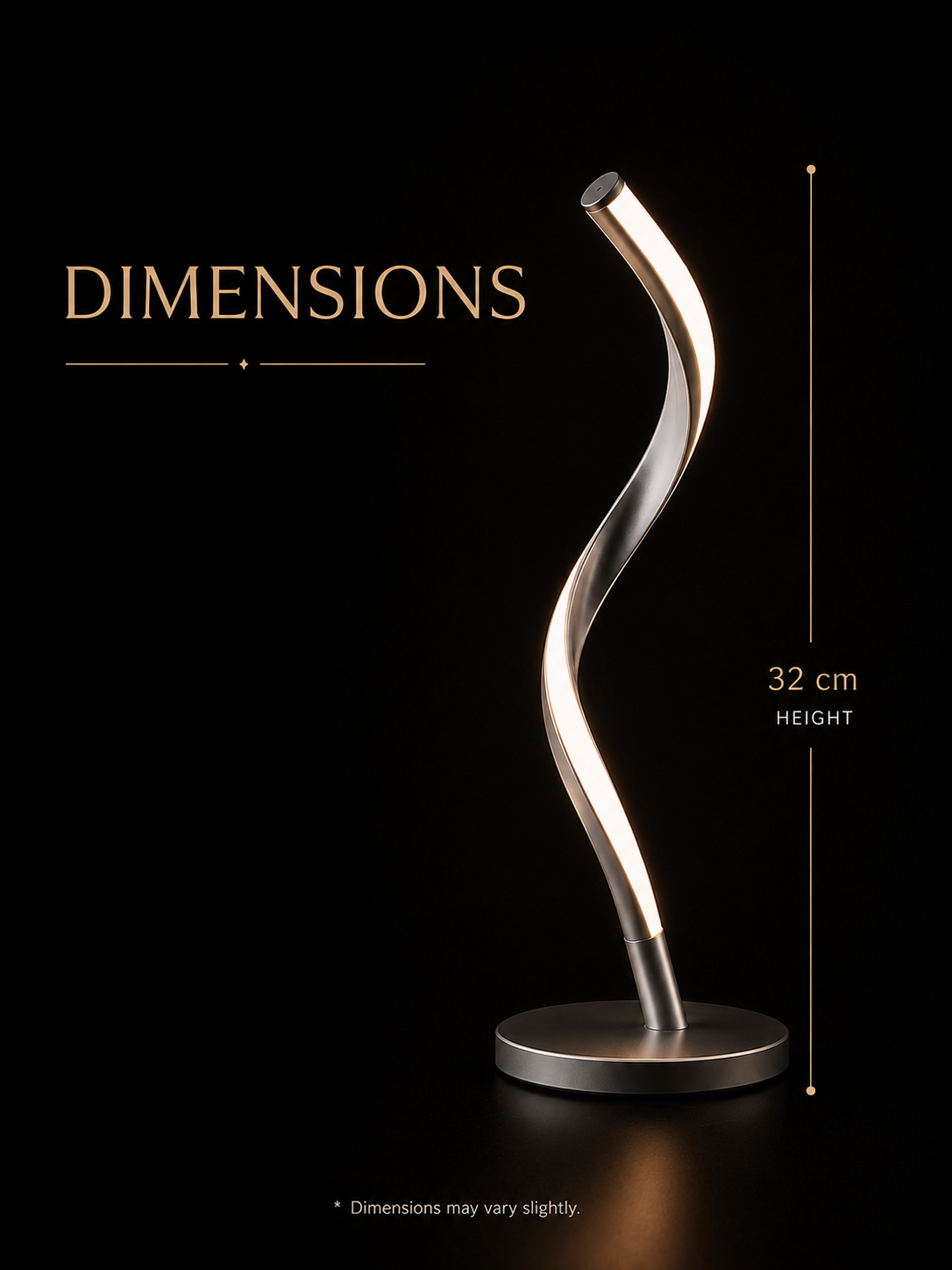 Luxora SpiralGlow™ | Modern Spiral Table Lamp | Elegant Ambient Lighting