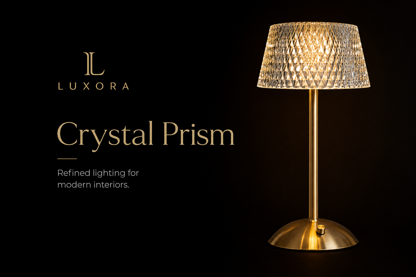 Luxora Crystal Prism™ | Premium Crystal Table Lamp