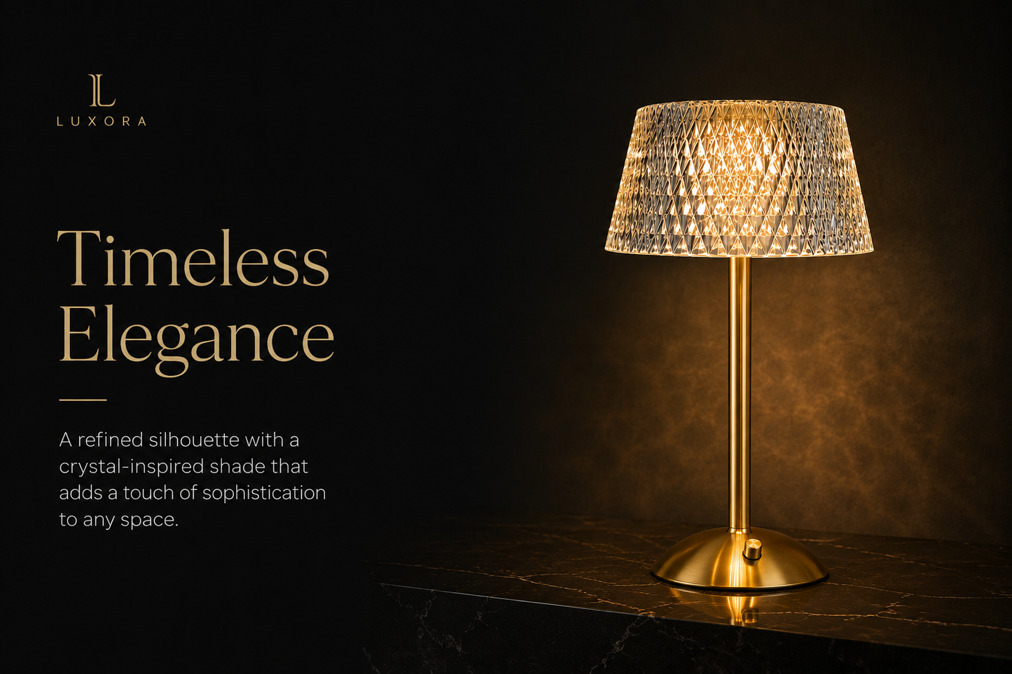 Luxora Crystal Prism™ | Premium Crystal Table Lamp