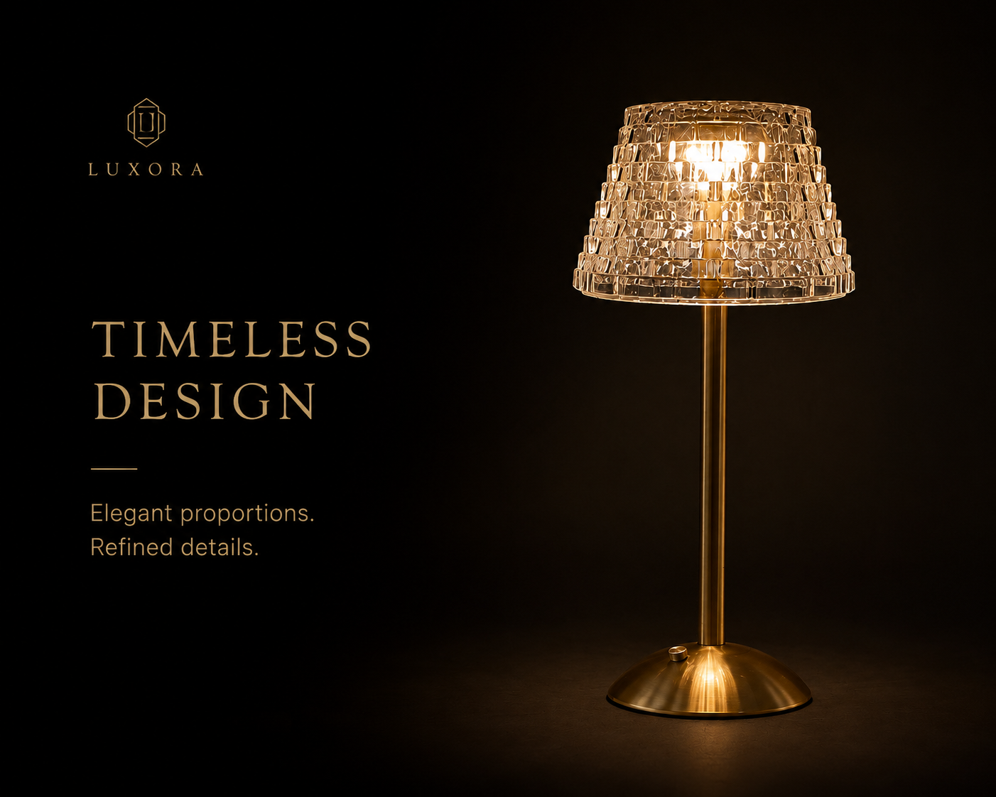 Luxora Halo Glass™ | Premium Glass Table Lamp