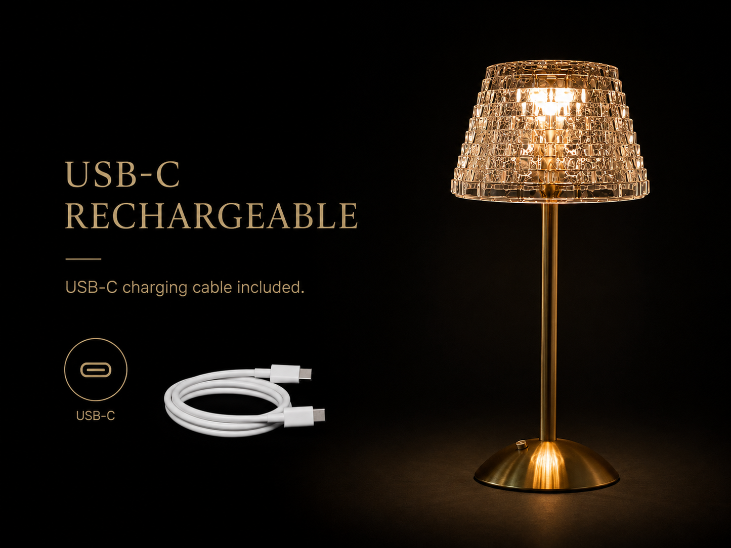 Luxora Halo Glass™ | Premium Glass Table Lamp