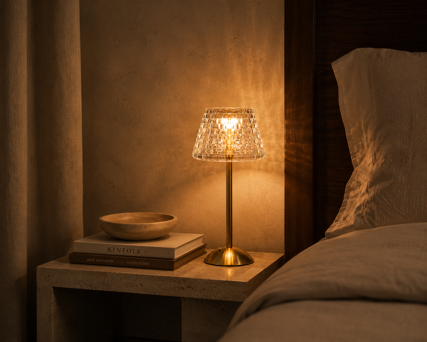 Luxora Halo Glass™ | Premium Glass Table Lamp