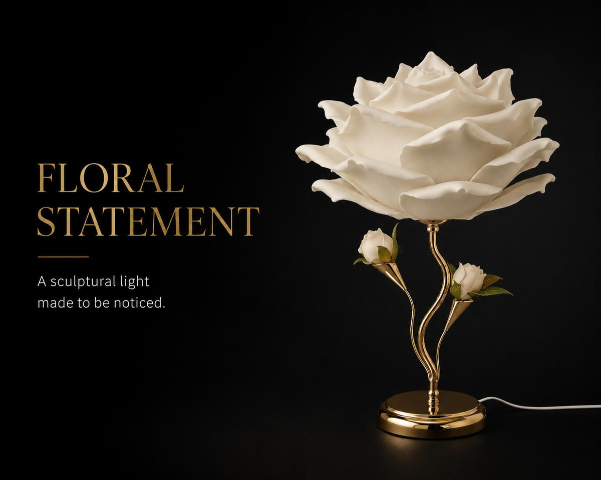 Luxora Fleura™ | Rose Bloom Table Lamp