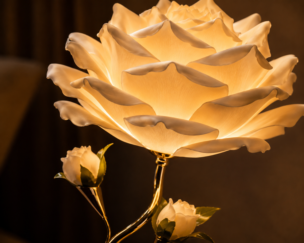 Luxora Fleura™ | Rose Bloom Table Lamp