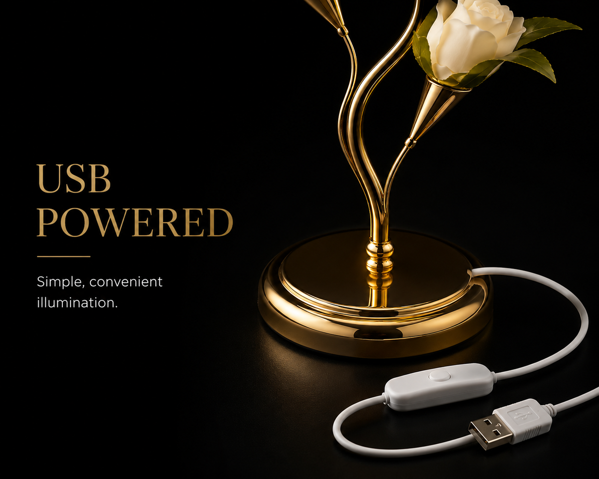 Luxora Fleura™ | Rose Bloom Table Lamp