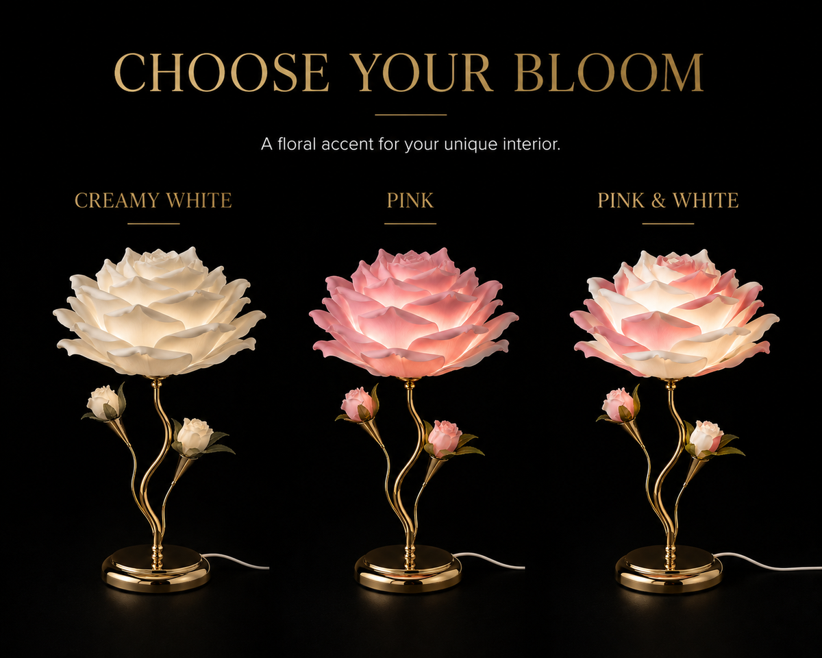 Luxora Fleura™ | Rose Bloom Table Lamp