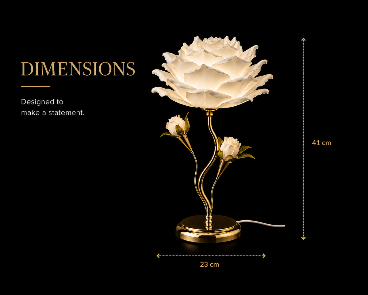 Luxora Fleura™ | Rose Bloom Table Lamp