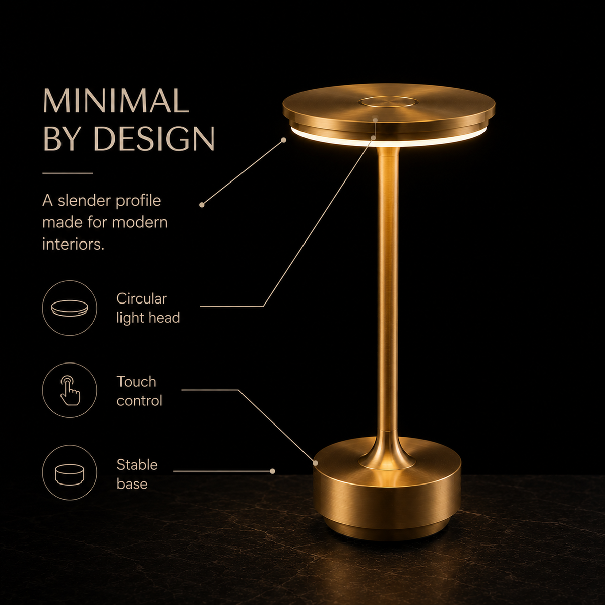 Luxora Halo Beam™ | Designer Table Lamp