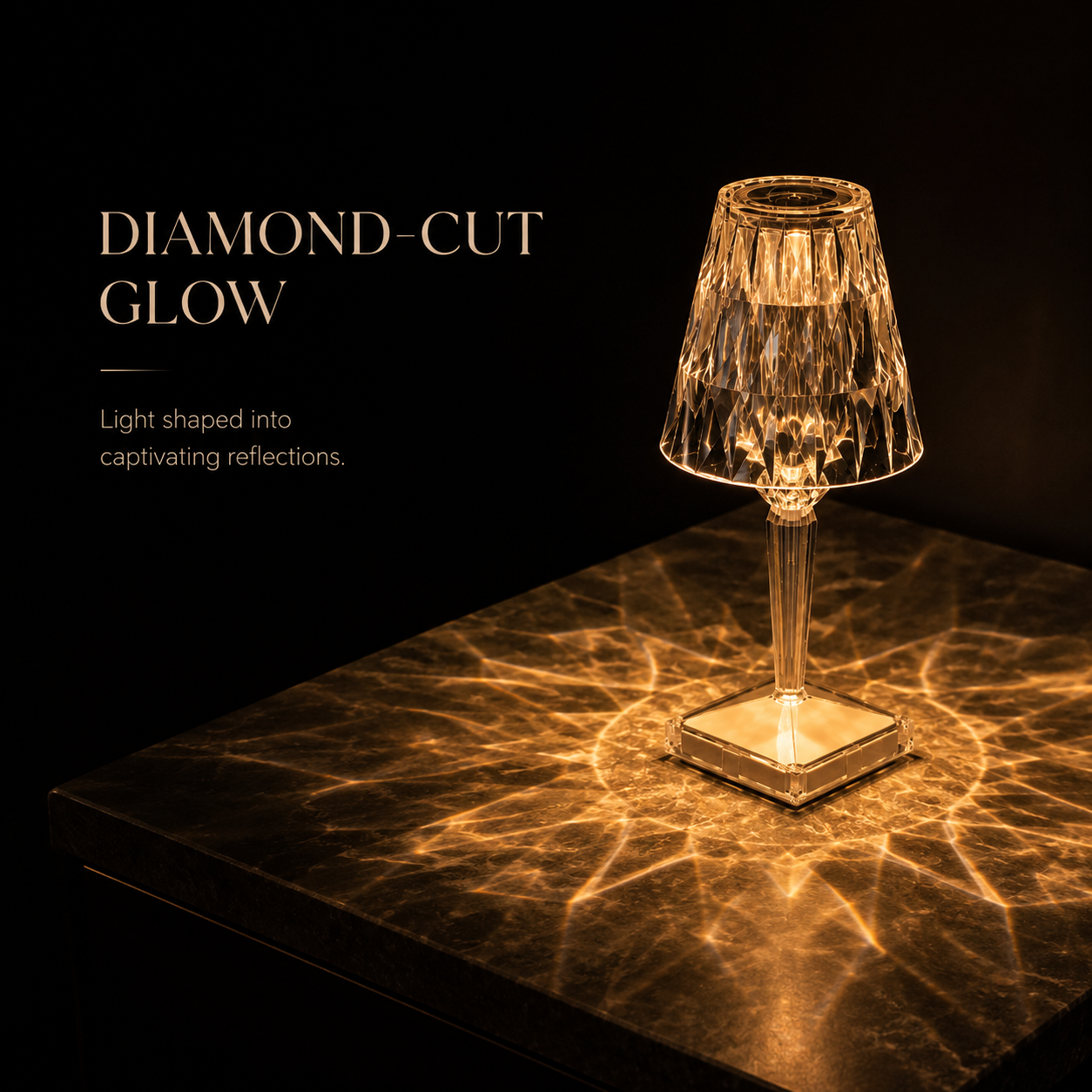 Luxora Prism Aura™ | Rechargeable Crystal Lamp