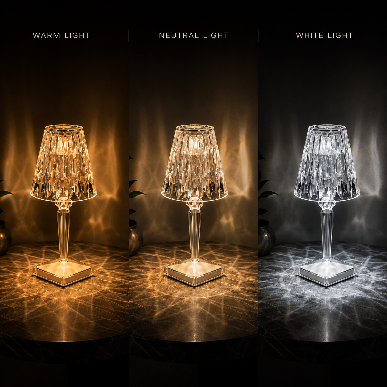 Luxora Prism Aura™ | Rechargeable Crystal Lamp