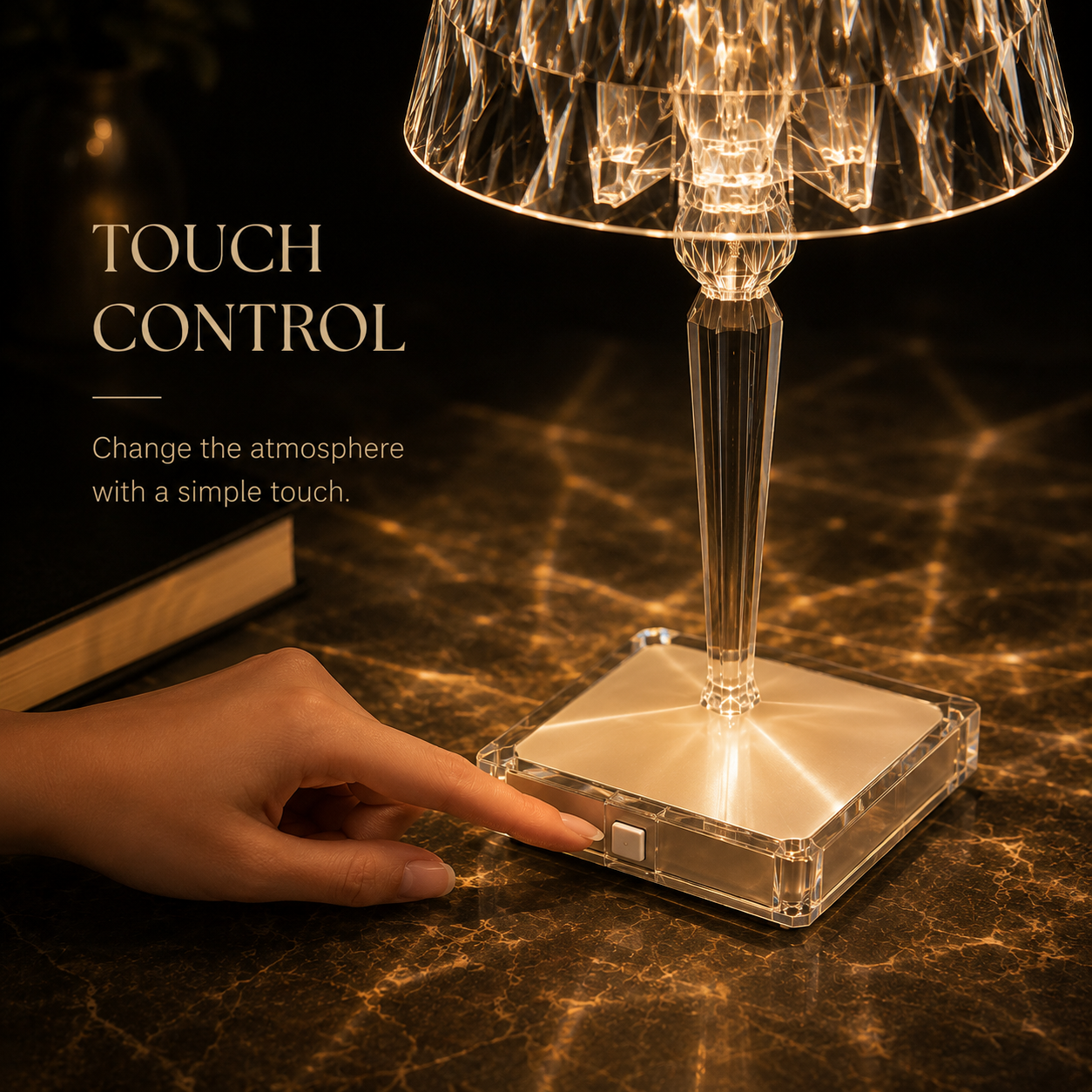 Luxora Prism Aura™ | Rechargeable Crystal Lamp