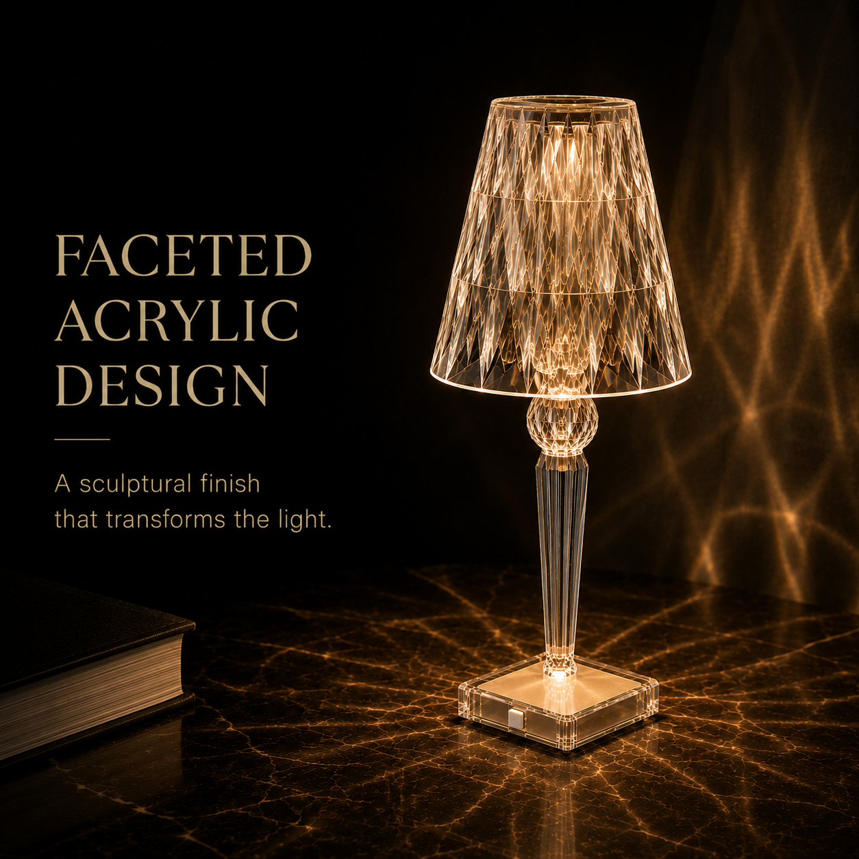 Luxora Prism Aura™ | Rechargeable Crystal Lamp